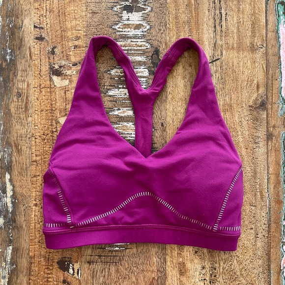 Lululemon Arise Bra Shine Fuchsia - Size 2 - Picture 2 of 3